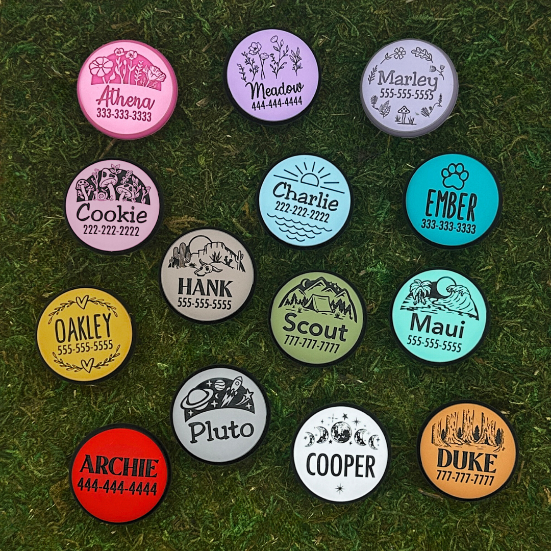 Besties Pets - Wholesale Pet Identification Tag - Cat/Dog - Slide-On Pet ID Tag | Design Your Own | Pick Color & Design6