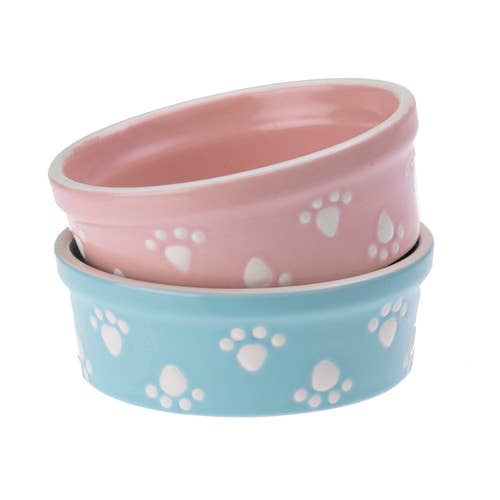 Pastel Paws Blue & Pink Asst'D, 1 Cup for wholesale by PetRageous Designs