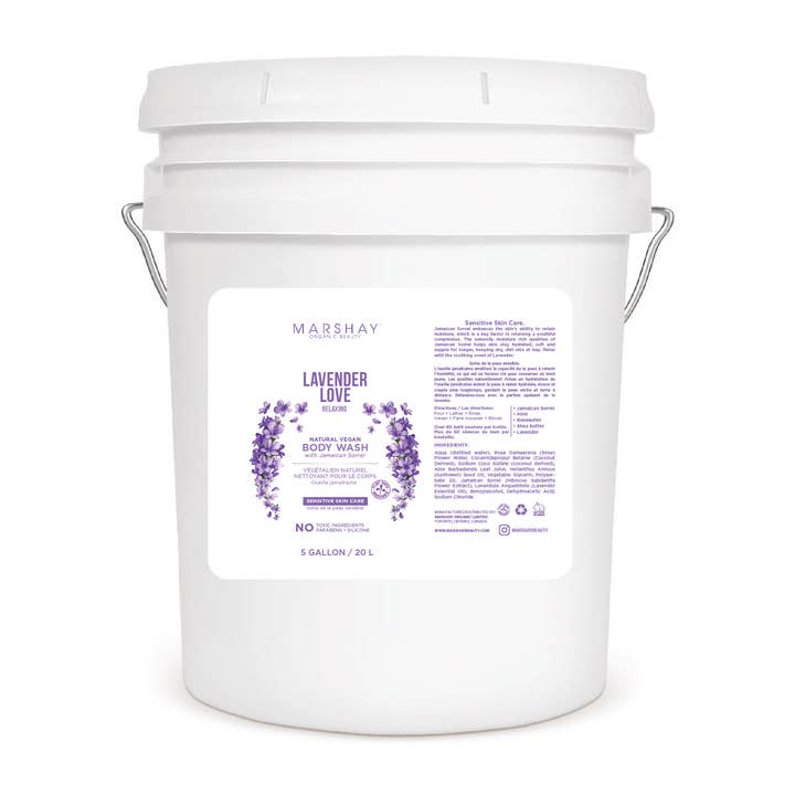Marshay Organic Beauty - Wholesale Body Wash/Shower Gel - Shea + Oatmeal Body wash | Lavender | Bulk