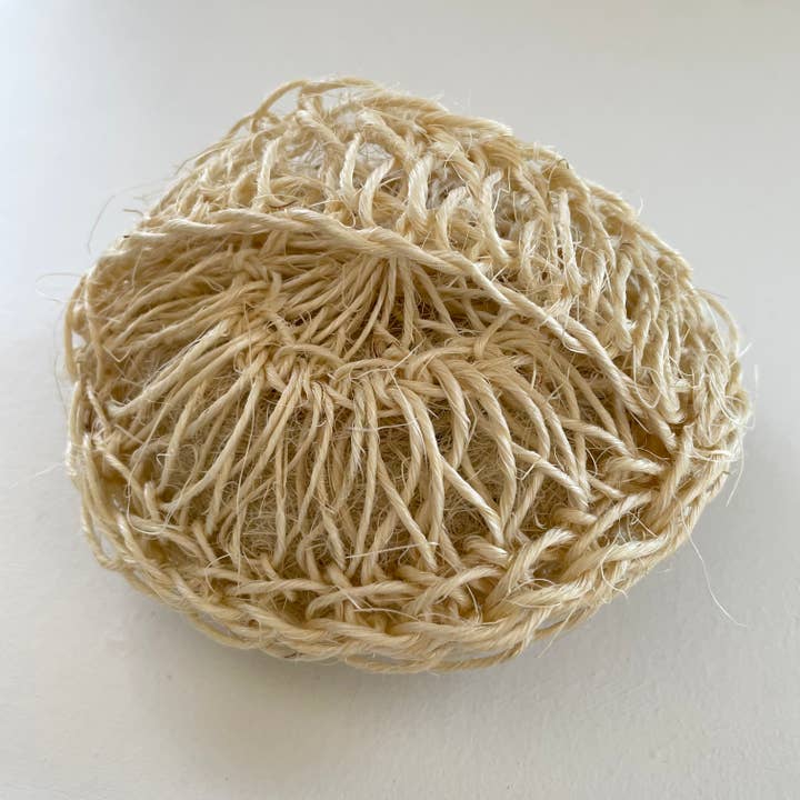 fort & field - Wholesale Bath Pouf/Sponge - Round sisal scrubber ball sponge w/ handle kitchen bath5
