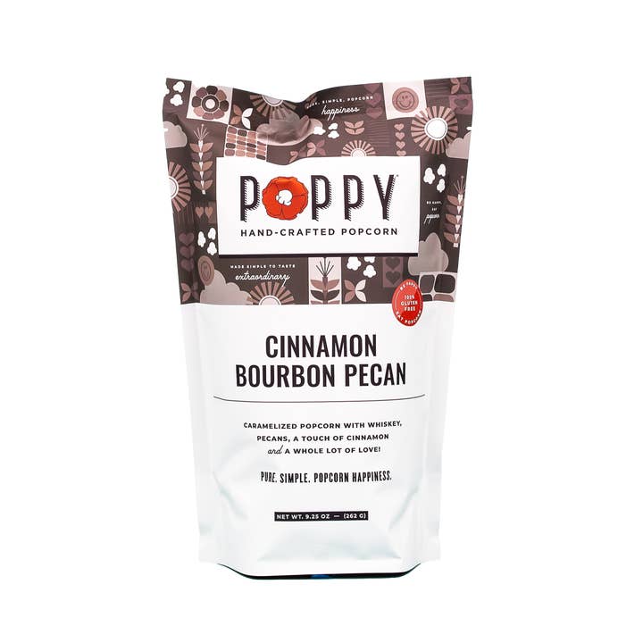 Poppy Hand-Crafted Popcorn - Wholesale Popcorn - Cinnamon Bourbon Pecan Popcorn