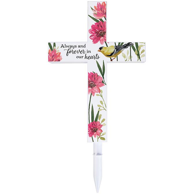 "Always And Forever" Solar Cross Stake for wholesale by Gift & Garden by Carson