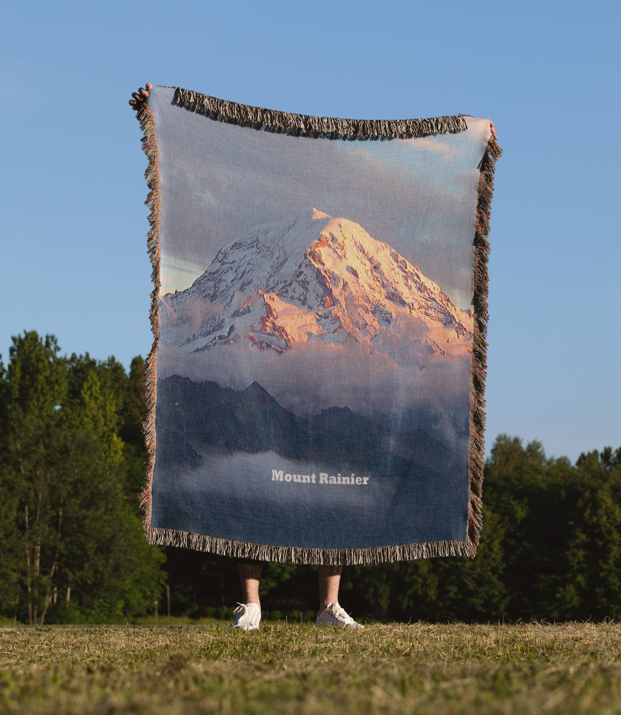 3dRose - Wholesale Throw Blanket - 3dRose, Mount Rainier Through the Clouds - Mount Rainier National Park, Blanket1