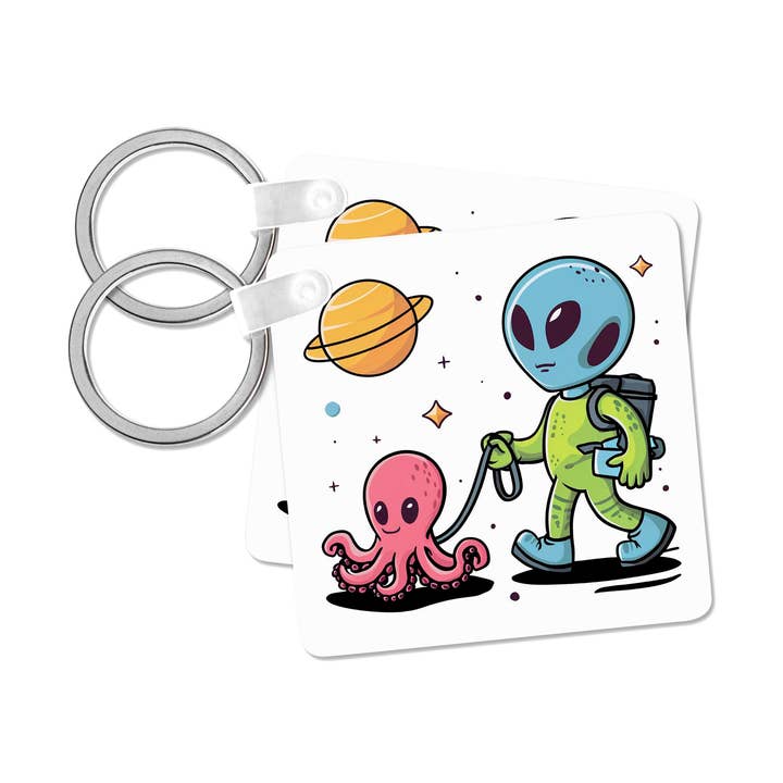 3dRose, Funny Space Alien Walking Pet Octopus on Leash with Saturn, Key Chain and other Purchase Wholesale chain pet leash. Free Returns & Net 60 Terms on Faire trending on Faire.