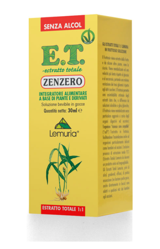 Lemuria – Großhandel Nahrungsergänzungsmittel/Vitamin zum Einnehmen – Total Extract Supplement für die Verdauung - INGWER 30 ml1