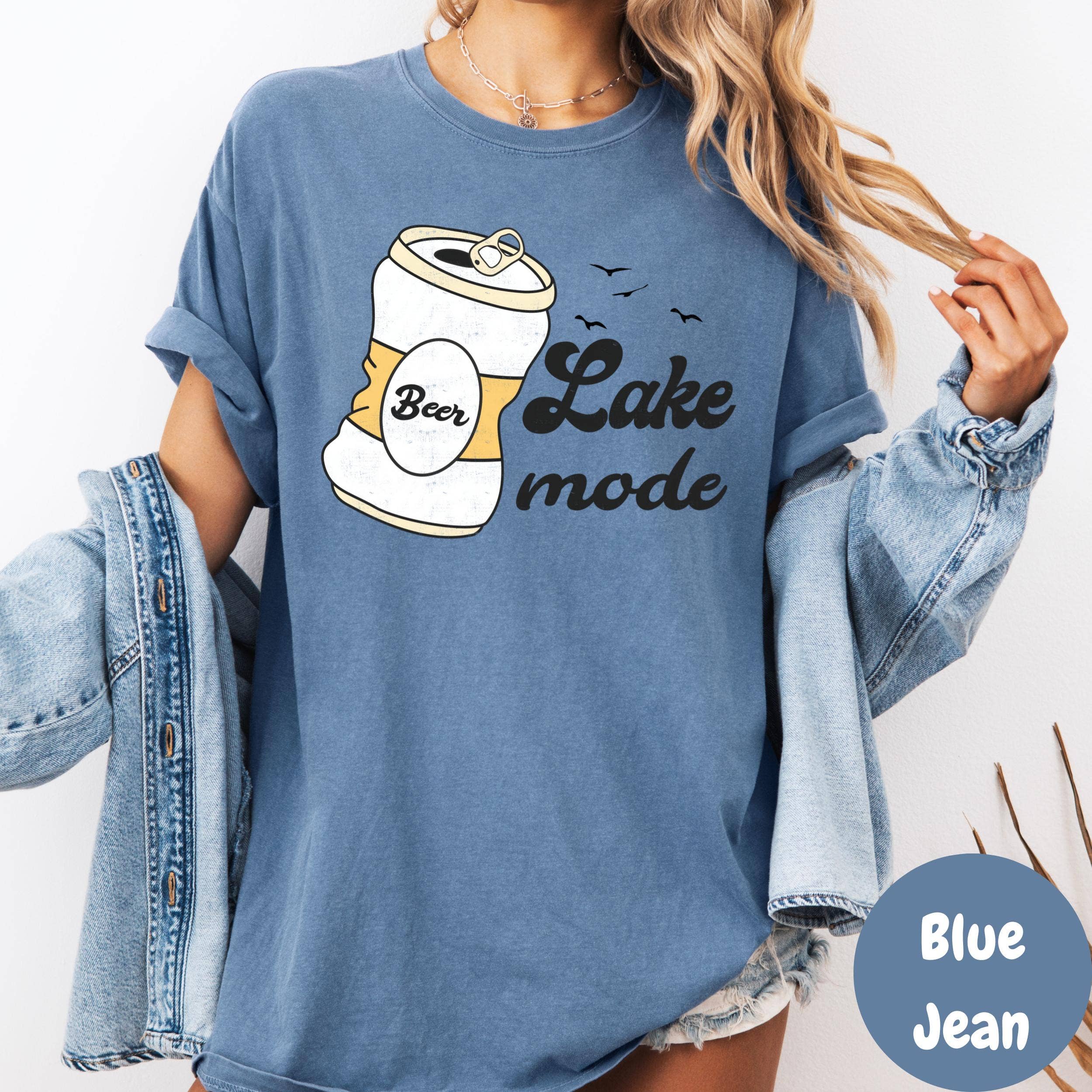 Epic Life  - Designed - Wholesale Screen Printed T-Shirt - Women's - Lake Mode Beer Shirt, Comfort Colors® Shirt, Summer Lake Life Tee, Chill Beer Graphic Shirt, Weekend Cabin Shirt, Funny Vacation Shirt0