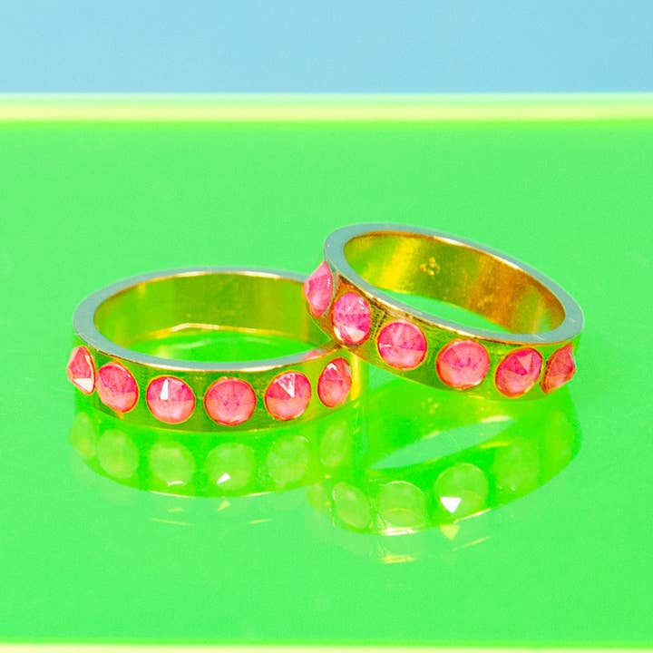 Neon Lights Ring Set for wholesale by VidaKush