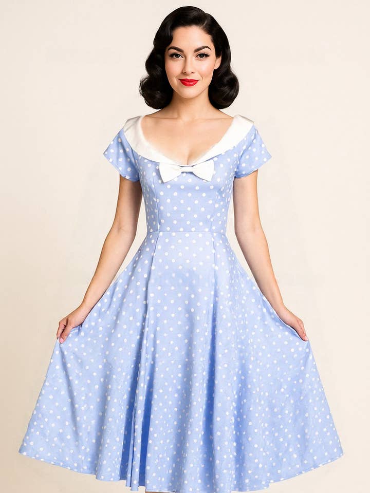 Robe de poupée polka Joyce pour la vente par Lindy Bop / Econotrom S.L.