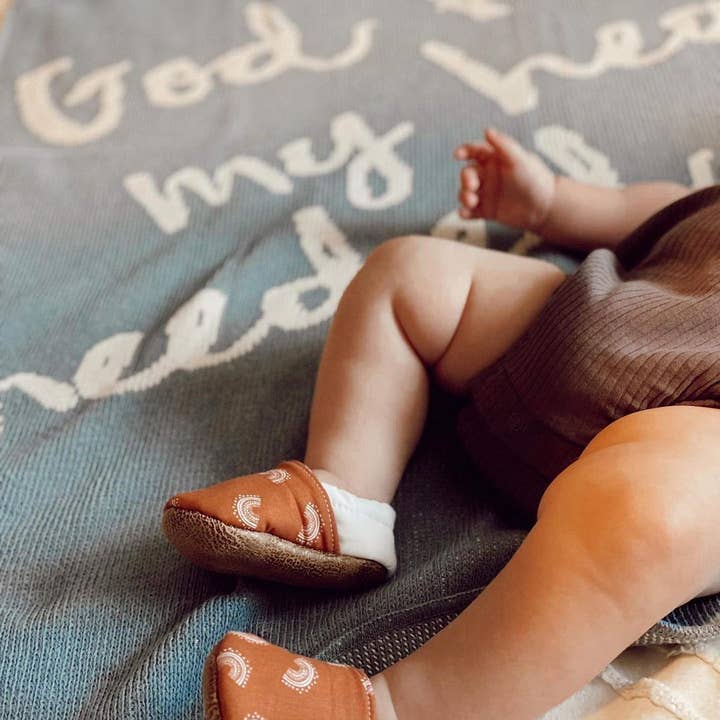 Modern Burlap - Wholesale Throw Blanket - Made in the USA | God Knew My Heart Needed You Throw2