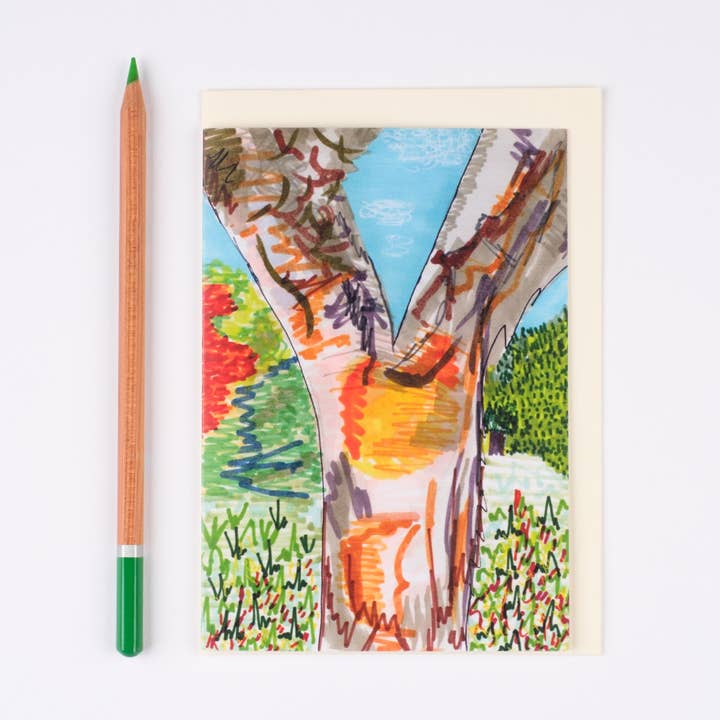 Abstrakter Baum Fett Farben | Kunstkarte für den Großhandel von Lilian G Limited