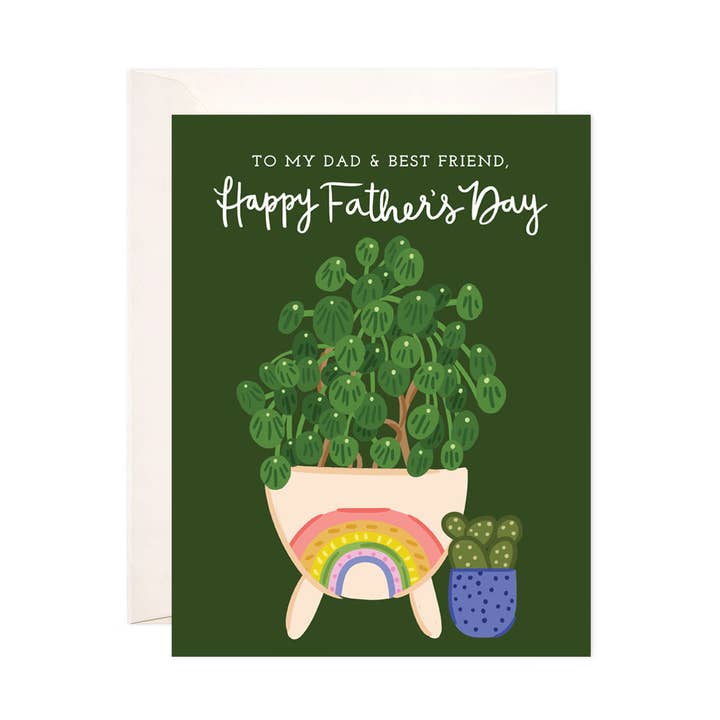 Dad & Best Friend Greeting Card - Biglietto per la festa del papà per la vendita all'ingrosso da parte di Bloomwolf Studio