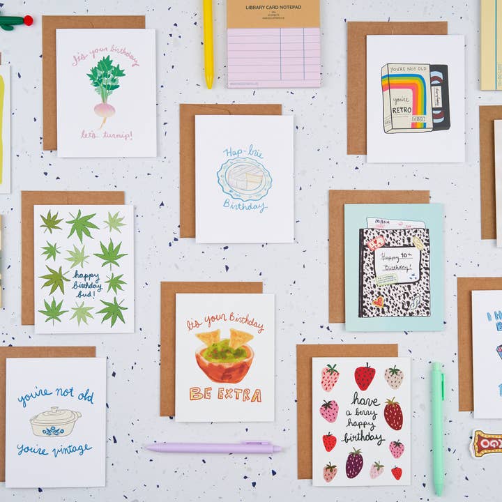 Marigold Press - Wholesale Birthday Card - 90s VHS Birthday Card - You’re Not Old You’re Retro2