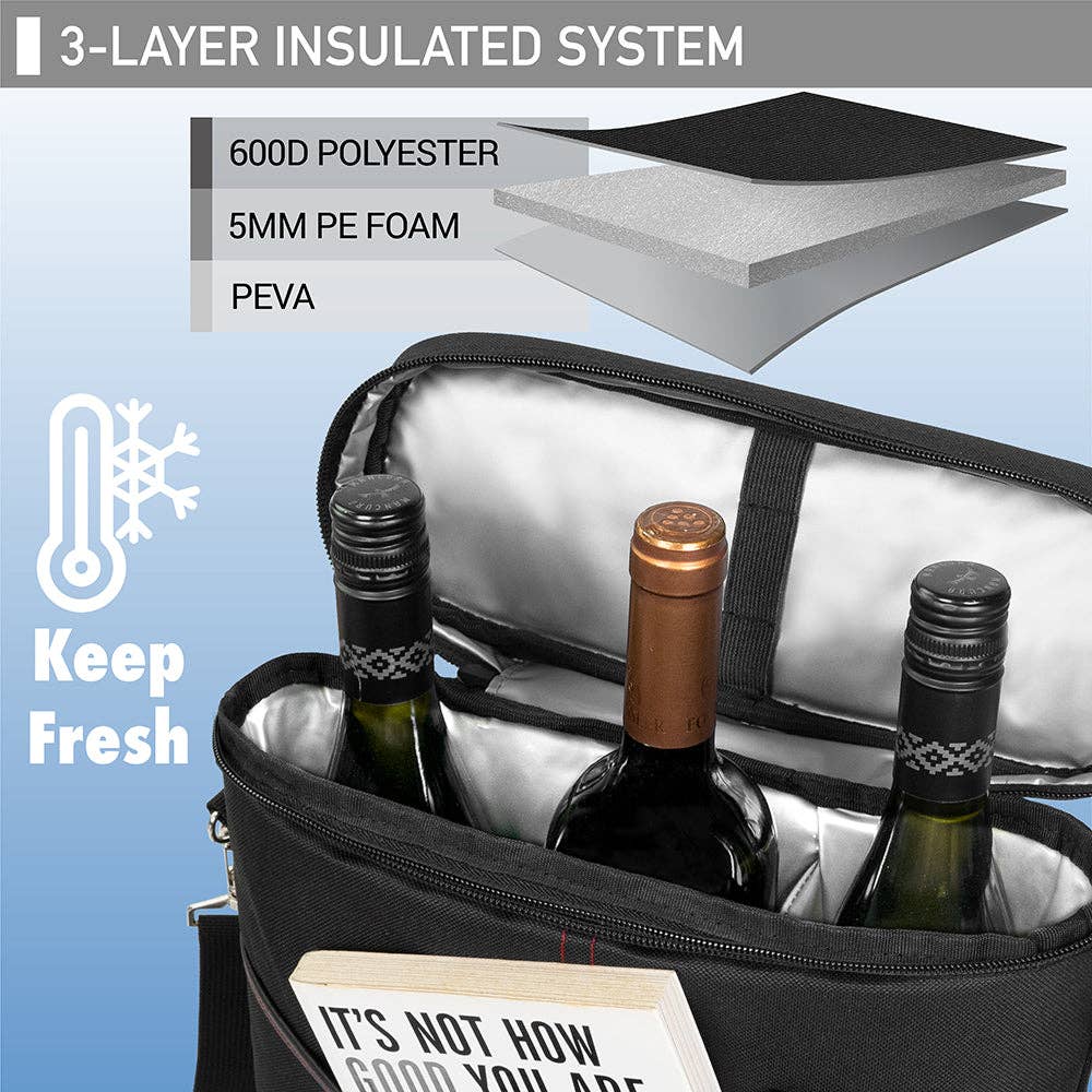 OPUX - Wholesale Wine Tote - 3 Bottle Wine Carrier Bag2