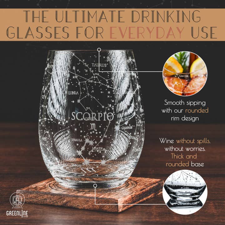 Greenline Goods - Wholesale Wine Glass - Scorpio Stemless Wine Glasses4