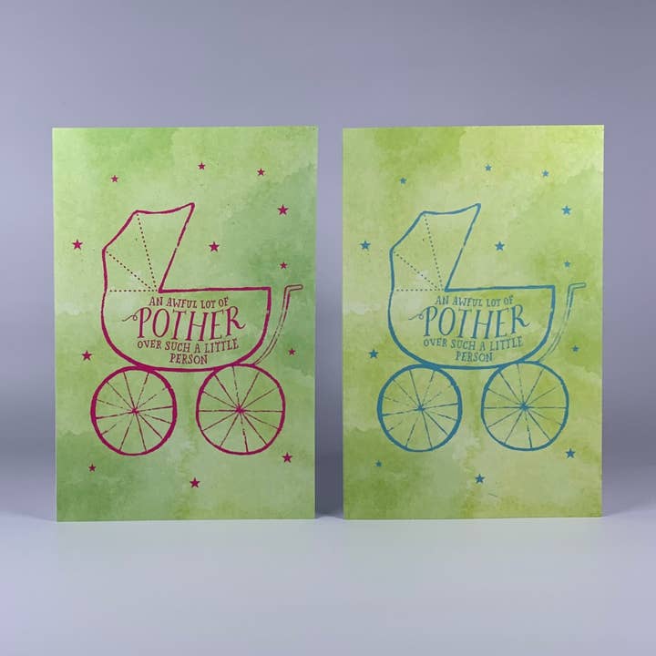 Rare Words Collection Baby Card - POTHER for wholesale by Pneu Paper // Lovely Why Isle