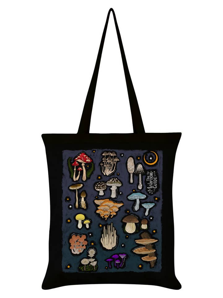 Bolsa de mano negra The Mushroom Guide para venta al por mayor de Grindstore