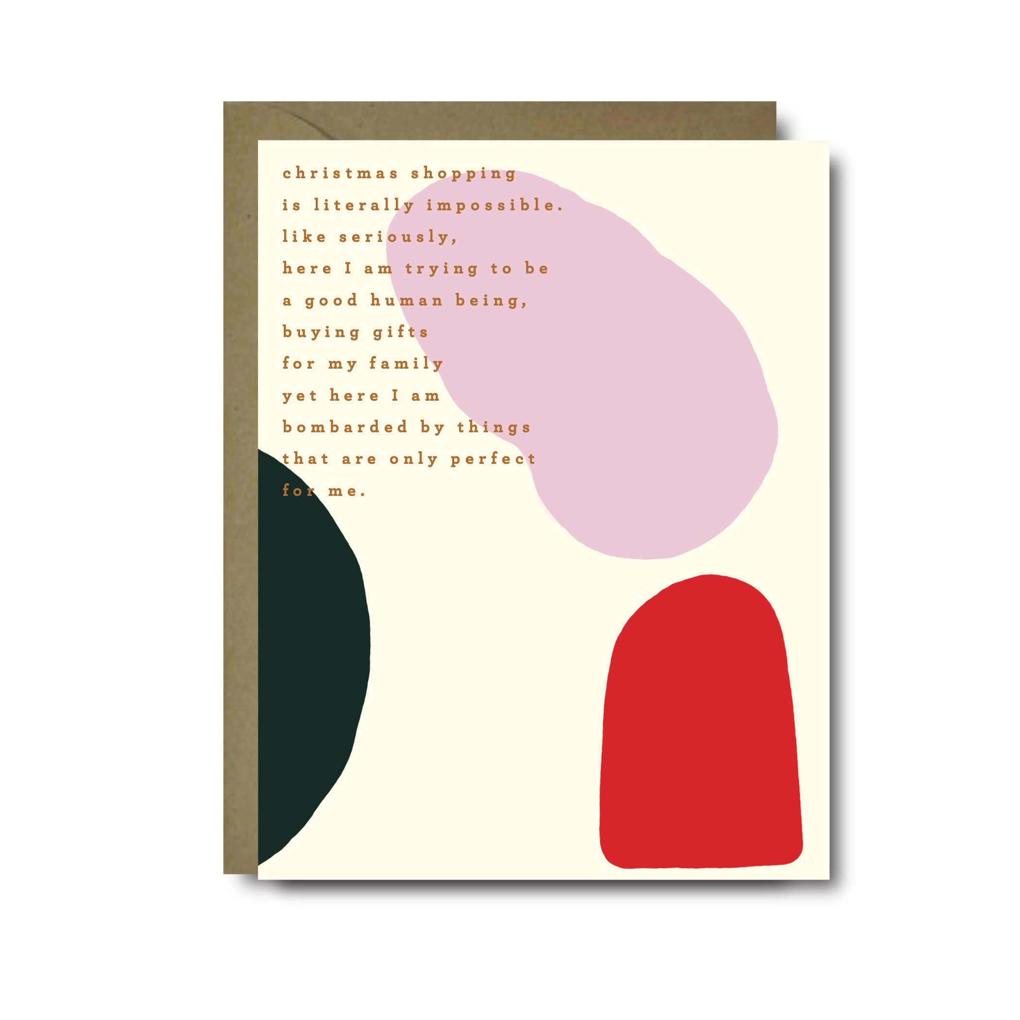 Black Lab Studio - Wholesale Christmas Card - Selfish Christmas Shopping Christmas Greeting Card0