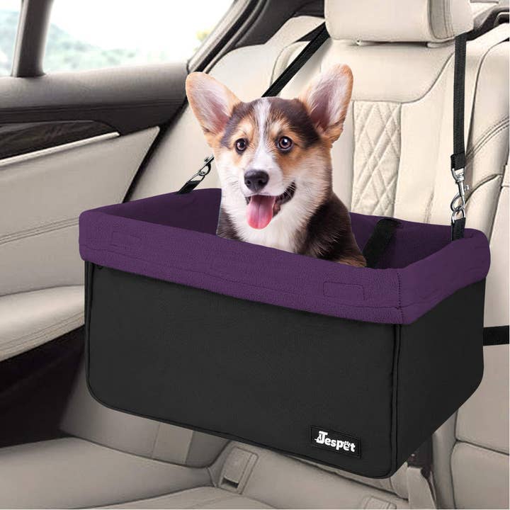 GOOPAWS Portable Safety Booster Dog Car Seat with Seat Belt, Purple for wholesale by Jespet