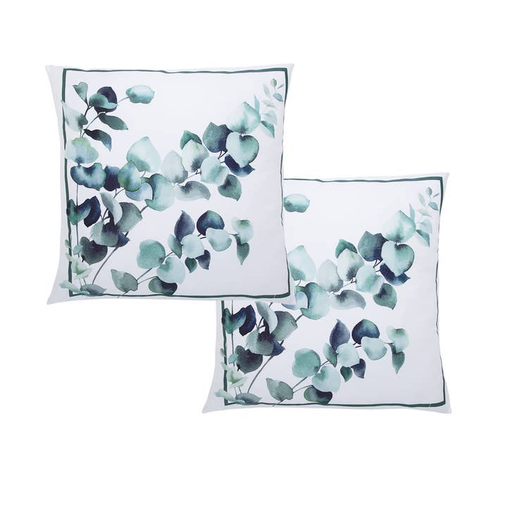 Funda cuadrada de eucalipto (juego de 2), color verde para venta al por mayor de The Lino