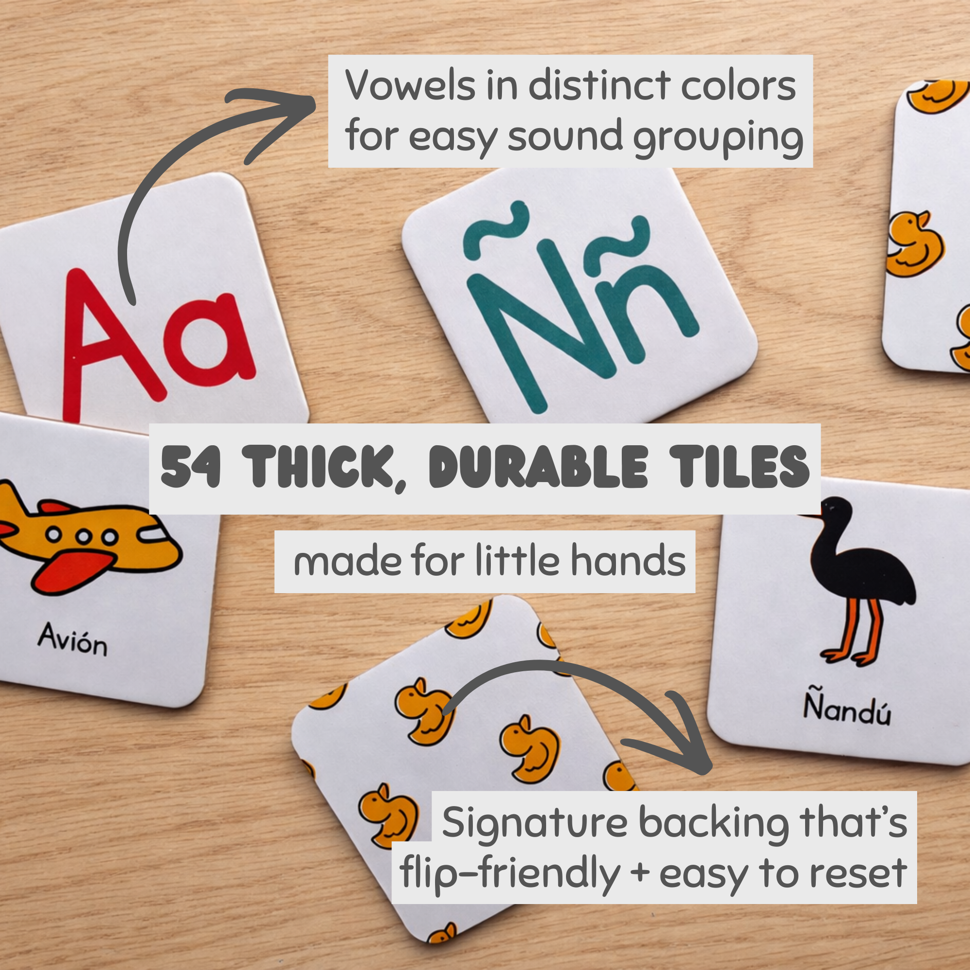 Pato Pato - Wholesale Brain Game - Kids - Letteria & Memoria - Spanish Phonics Learning Game for Kids2