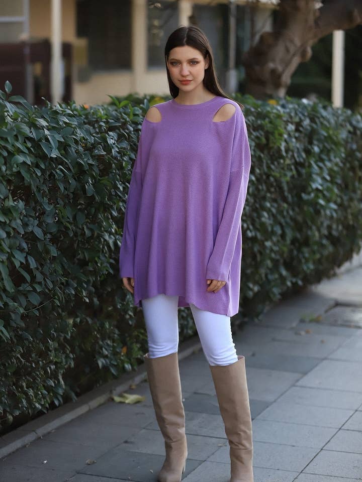 LANGES STRICKPULLOVERKLEID für den Großhandel von Cloth Cube