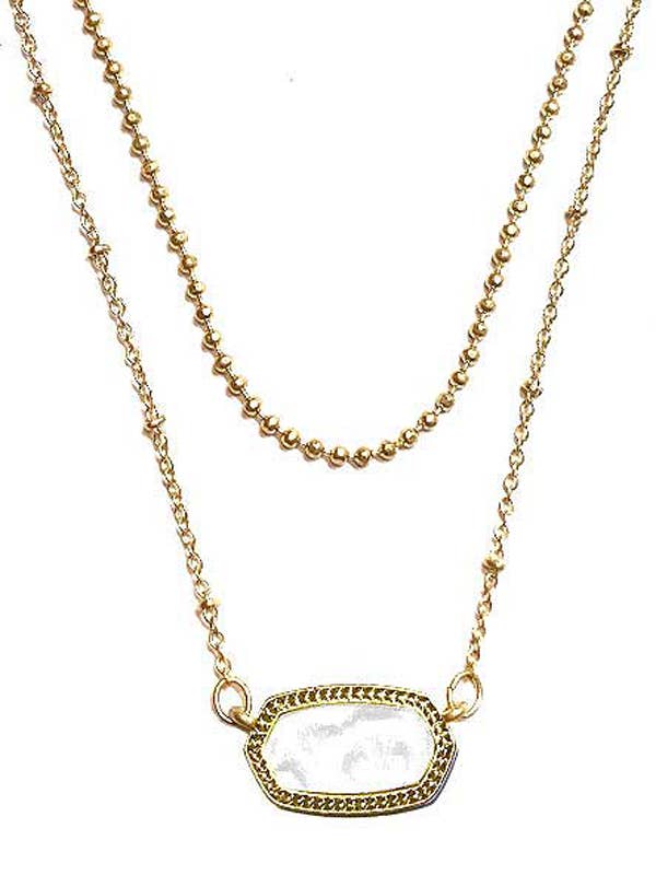 Jewelry Max - Wholesale Pendant/Charm Necklace - ( N005 )  SOUTHERN ACRYLIC MARBLE NECKLACE0