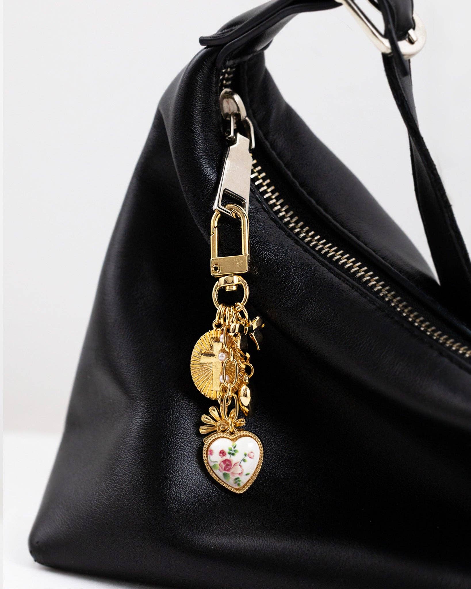 Sessori - Wholesale Purse/Bag Accessory - Women's - Multi Line Ceramic Heart Bag Charm3