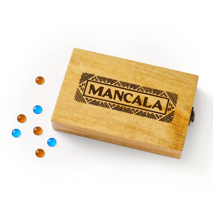 Matr Boomie Fair Trade - Wholesale Board Game - Mancala Wooden Game Set - Hand Carved Mango Wood