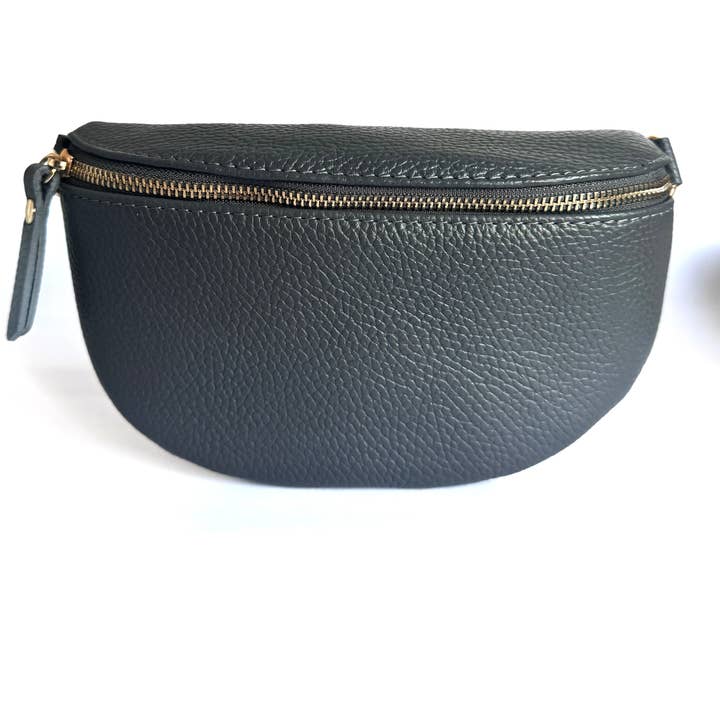 Cassette Barcelona - Wholesale Belt Bag - Women's - Cassette - Genuine Leather Fanny Pack Poudre1