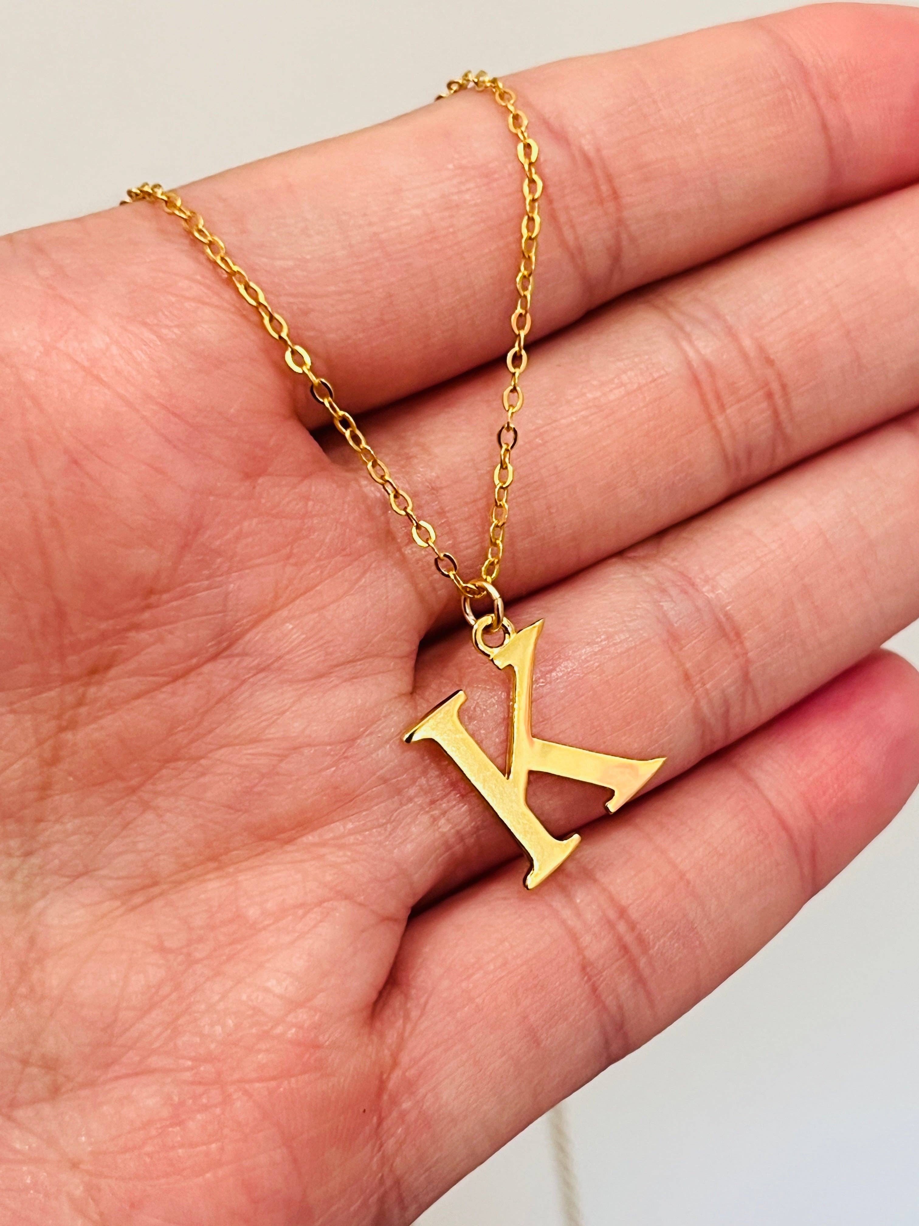 Haus of Monogram - Wholesale Pendant/charm necklace - Sterling Silver Initial Charm Necklace | Personalized 1