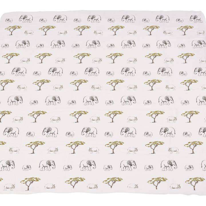 Newcastle Classics - Wholesale Bedding Blanket - Kids & Baby - Hear Me Roar Lion and Rhinos and Elephants Newcastle Blanket
