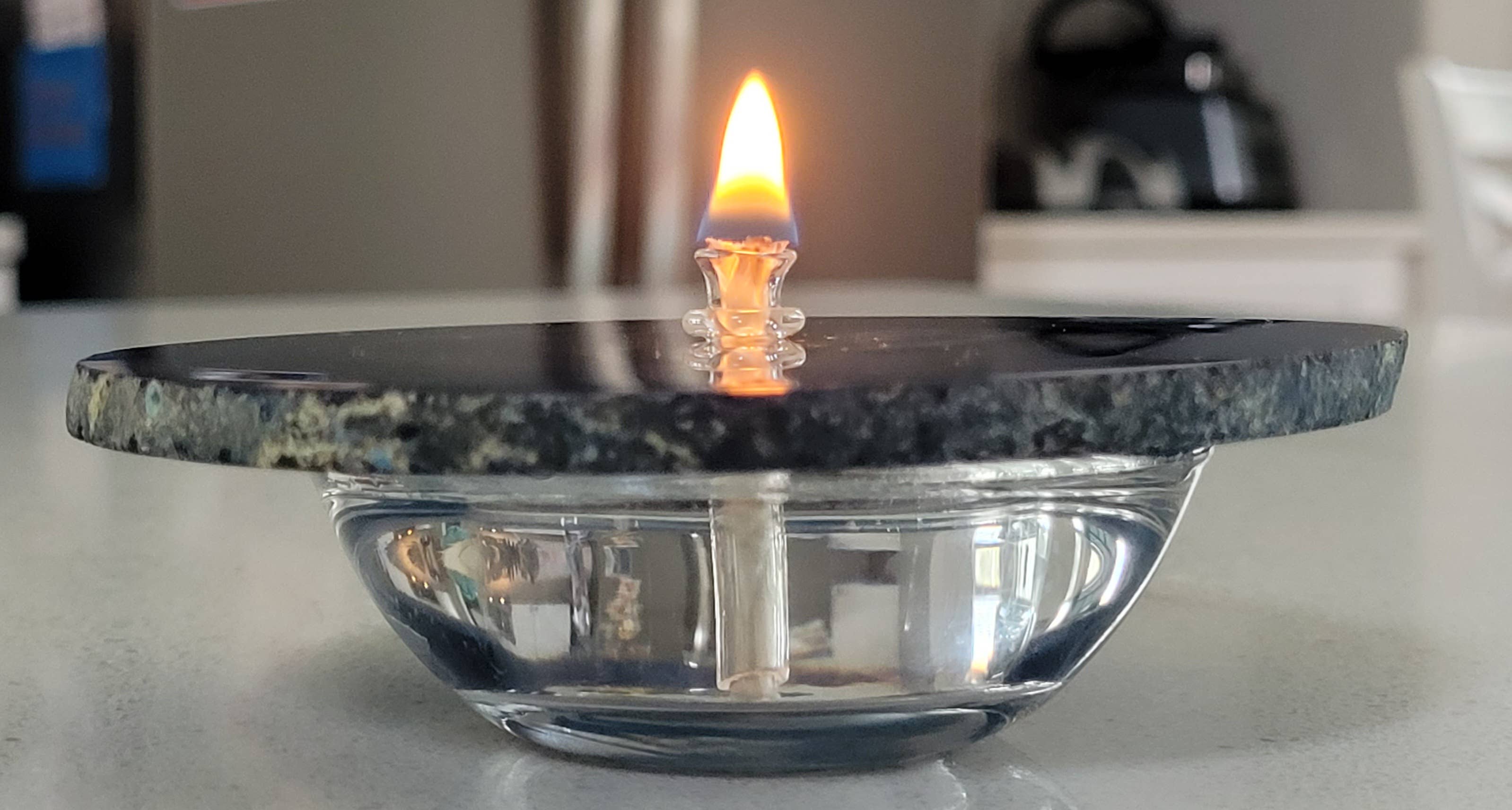 Essoya - Wholesale Decorative Tabletop Object - Purple Agate Oil Candle with Natural Lamp Oil Spa Gift box15