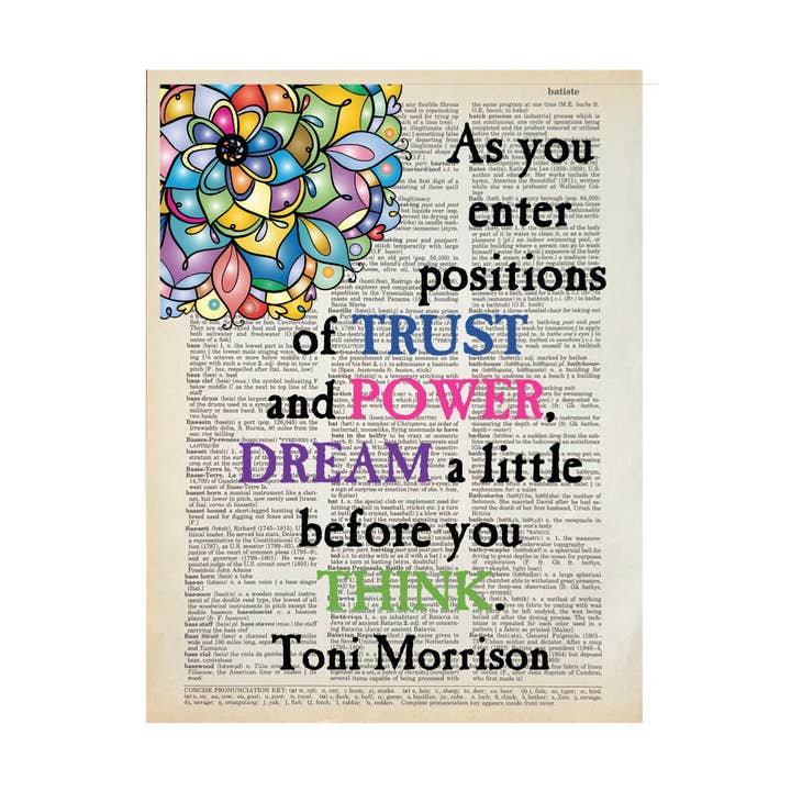 As you enter positions | Dictionary Print | Book Art for wholesale by Bookish Birds