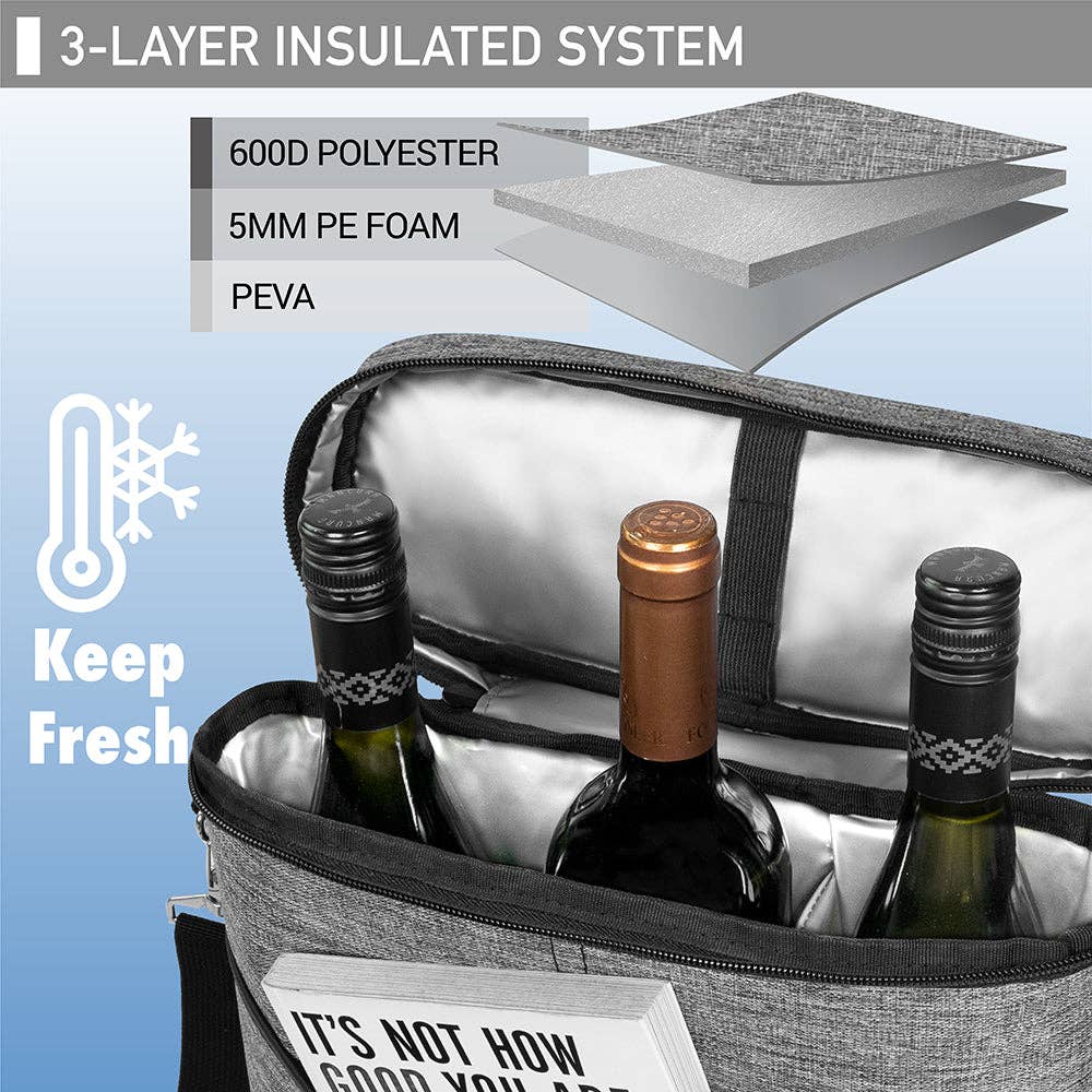 OPUX - Wholesale Wine Tote - 3 Bottle Wine Carrier Bag1