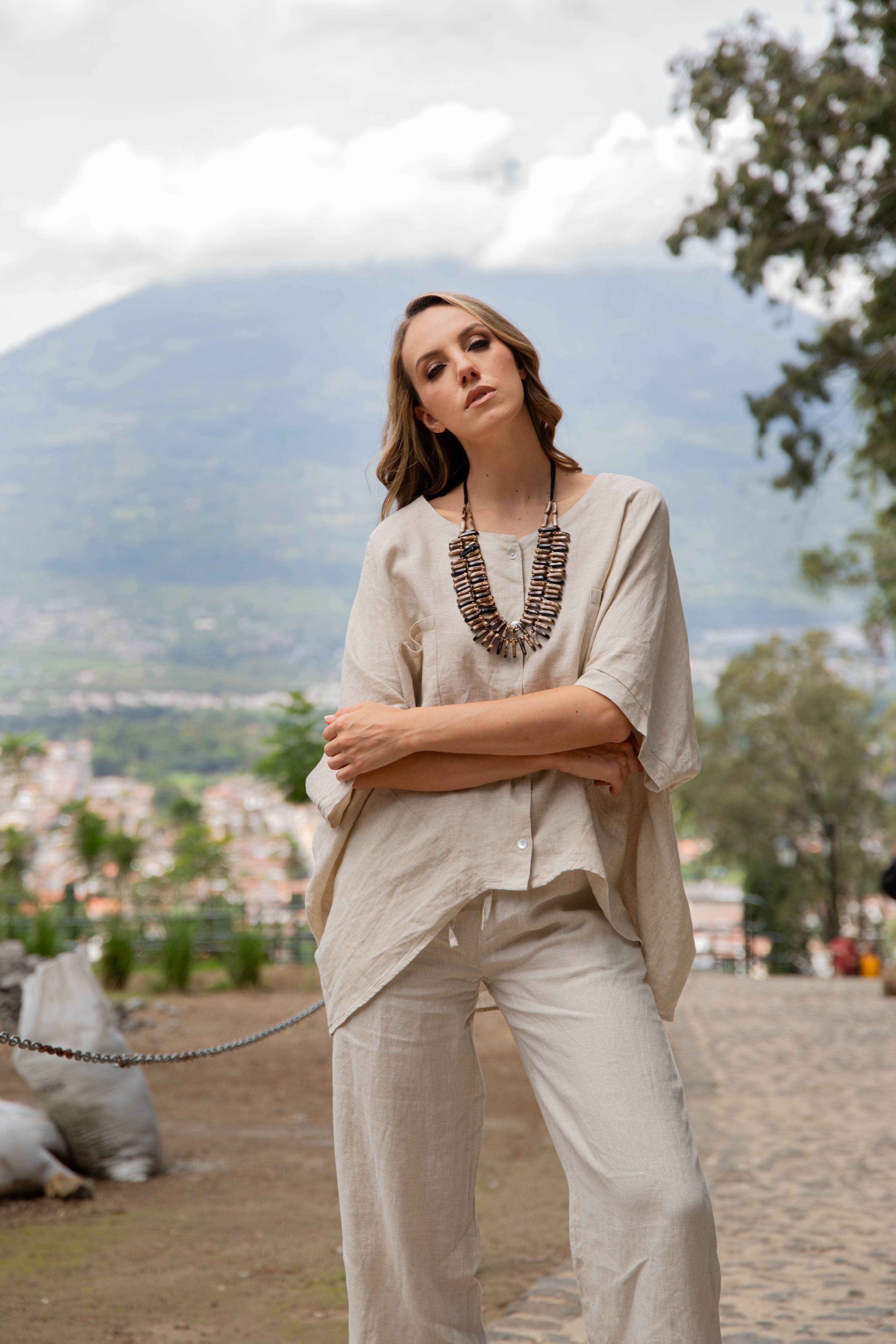 Organic Tagua Jewelry - Vente Collier de perles - Collier Hillary4