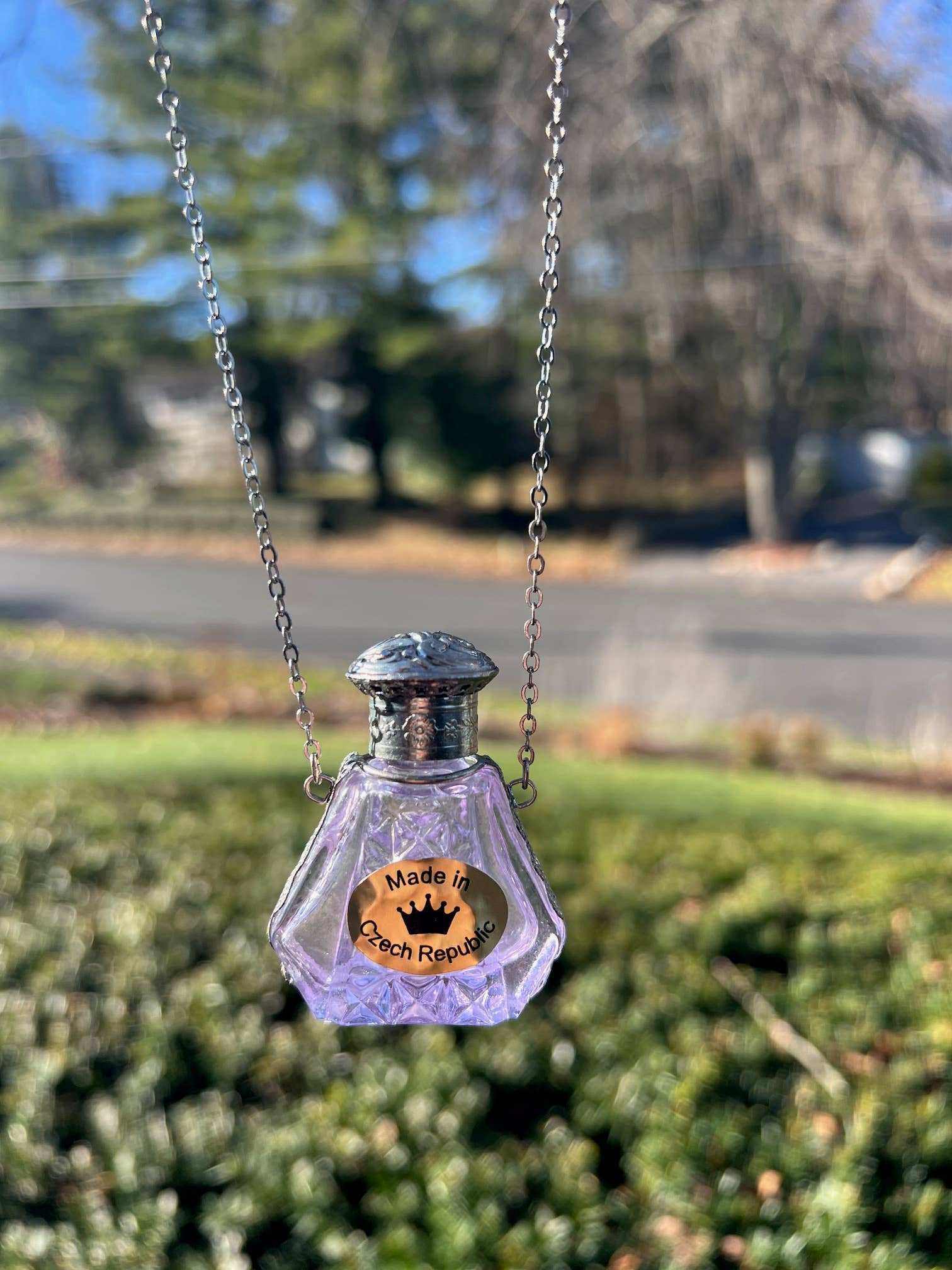 GSZ corporation DBA Gabriella's Gifts - Wholesale Atomizer Bottle - PURPLE/Decorative Jeweled Glass Perfume Bottle Necklace4