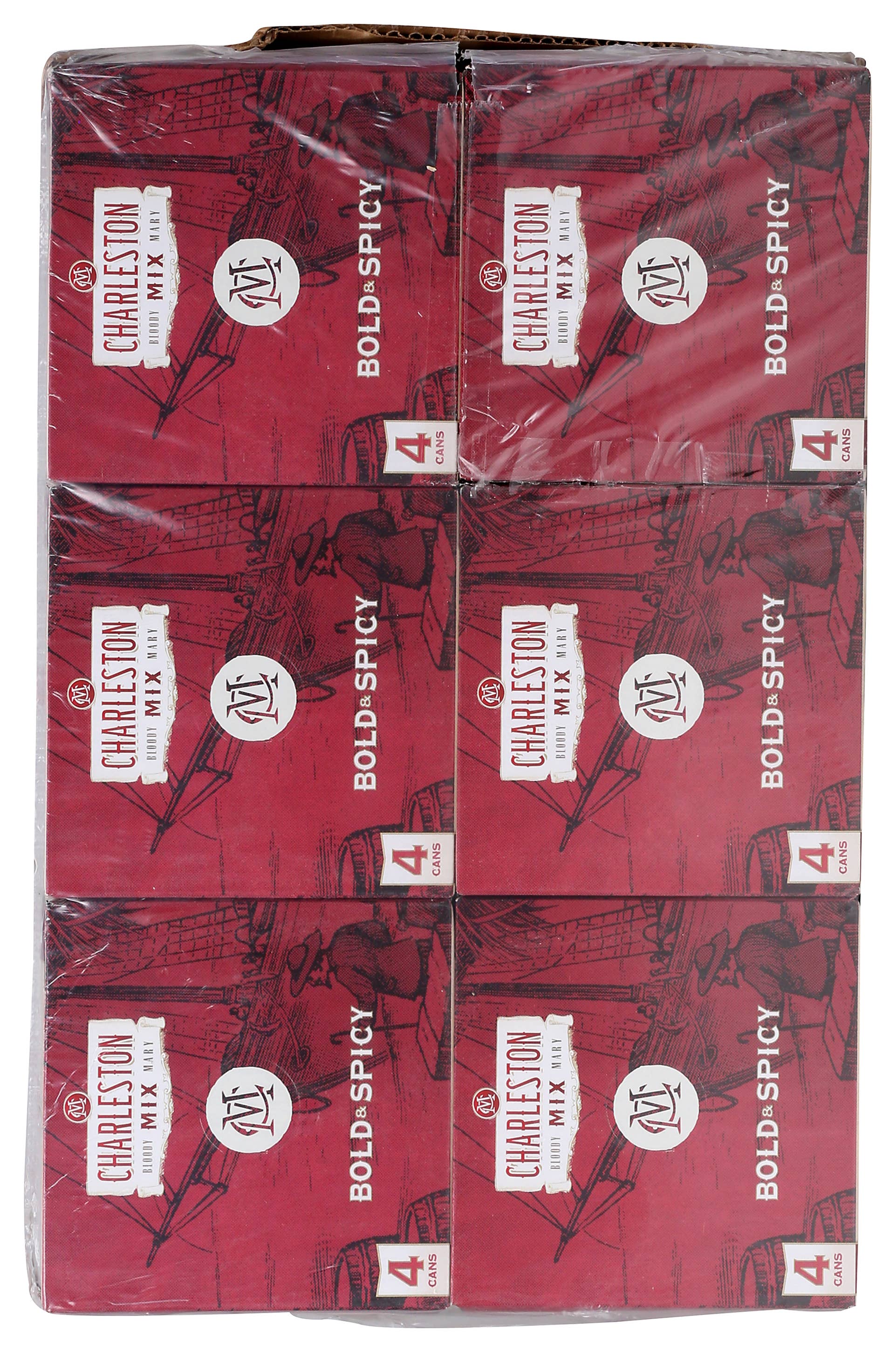 Charleston Mix - Wholesale Cocktail Mix/Syrup - Bold & Spicy Bloody Mary 4pk | 8.0z Cans5