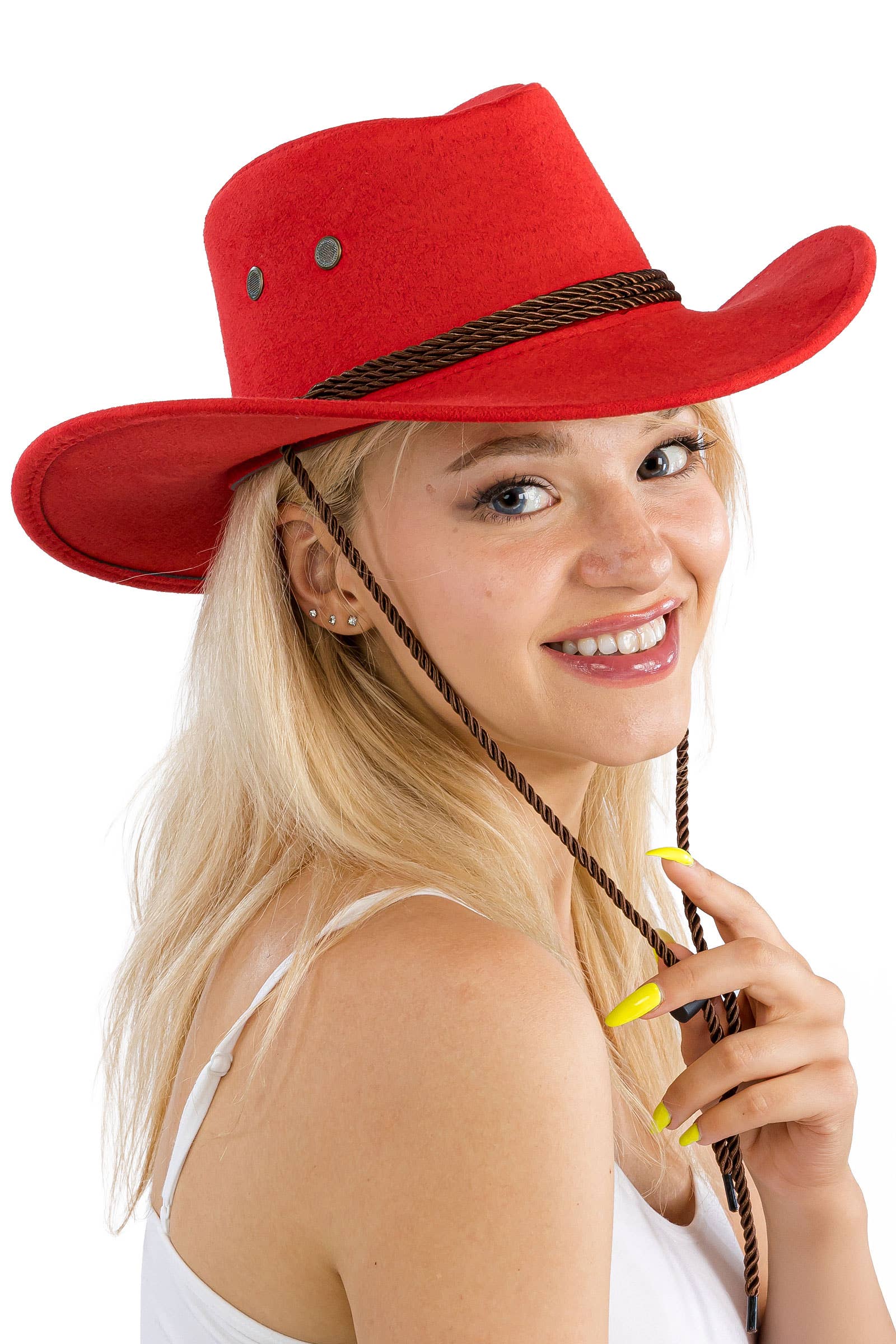Cap Zone – wholesale Cowboy Hat – Women’s – Classic Vegan Nubuck Leather Western Cowboy Hat11