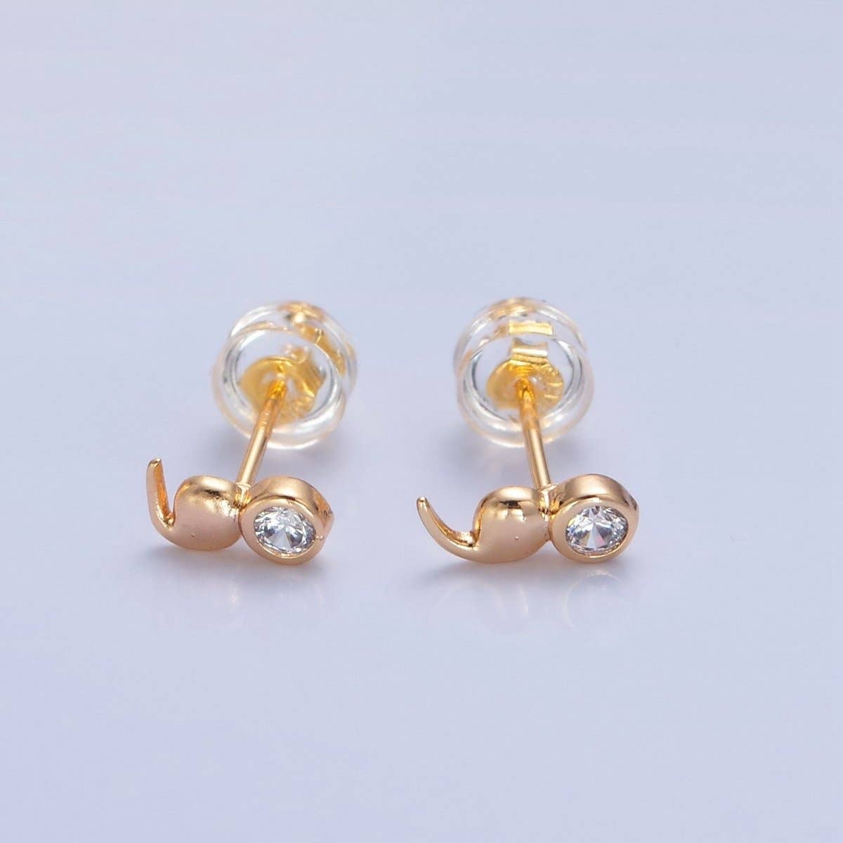 Aim Eternal - Wholesale Stud/Post Earrings - Semi Colon Studs | Mental Health Jewellery | Circle Stud | Coma Point Earrings | Quote Jewelry | Punctuation Minimalist Jewelry T-4970