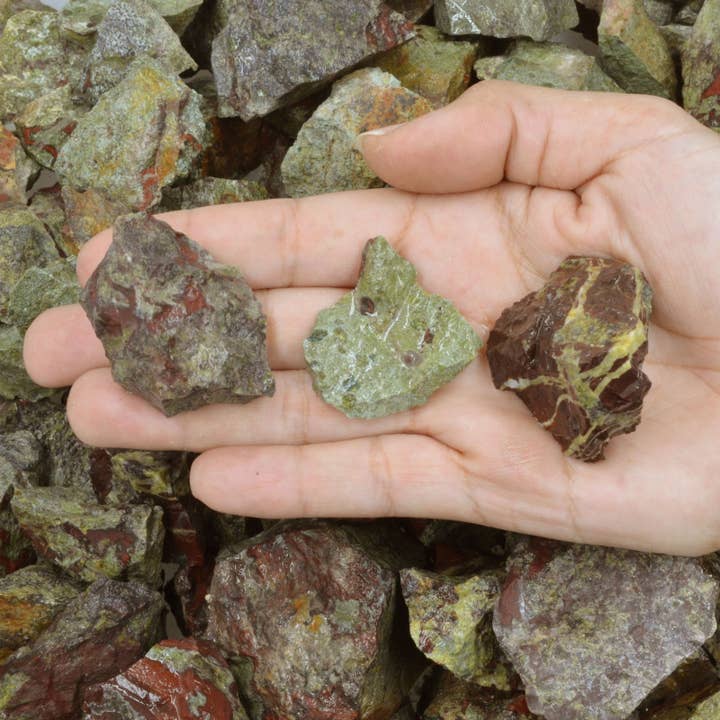 Fantasia Mining – wholesale Spiritual stone/crystal – Rough Dragon Jasper - Africa - Raw Natural Stones (1 lb)1