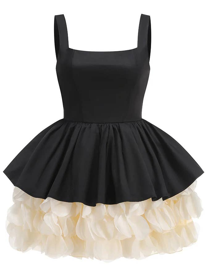 DR633 Floral Beaded Tweed Petal Dress – Holiday Luxe Edition for wholesale on Faire3