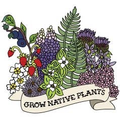 Autocollant Plantez des plantes indigènes du nord-ouest du Pacifique pour la vente par Rextooth Studios