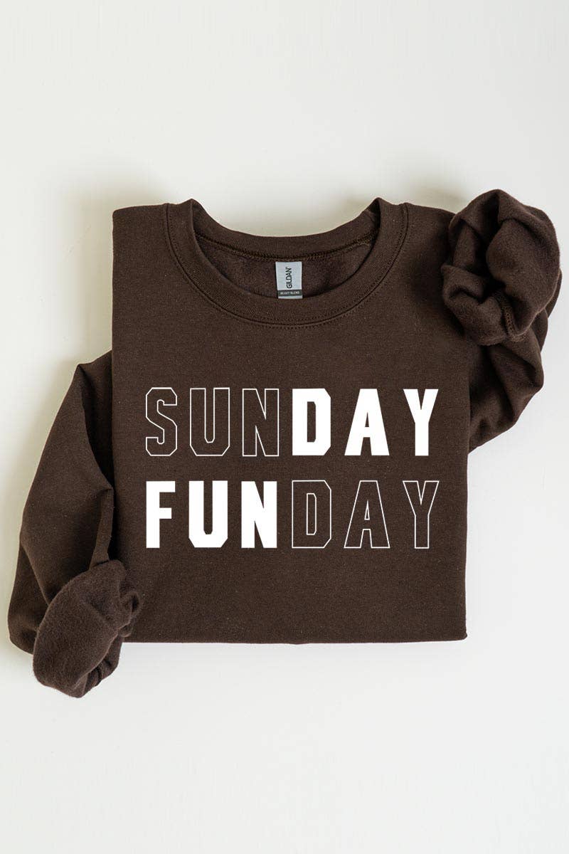 COLORBEAR - Vente Sweat-shirt à imprimés – femme - Chandails en molleton à motif graphique Sunday Funday10