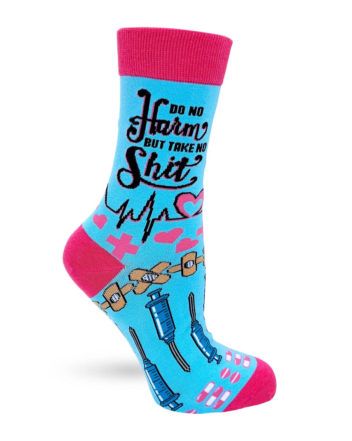 Fabdaz - Wholesale Socks - Women's - Do No Harm But Take No Shit Women's Crew Socks1