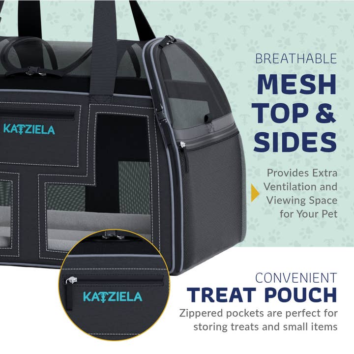 Katziela - Wholesale Pet Carrier - Cat/Dog - Luxury Lorry PRO Pet Carrier with Removable Wheels Gray13