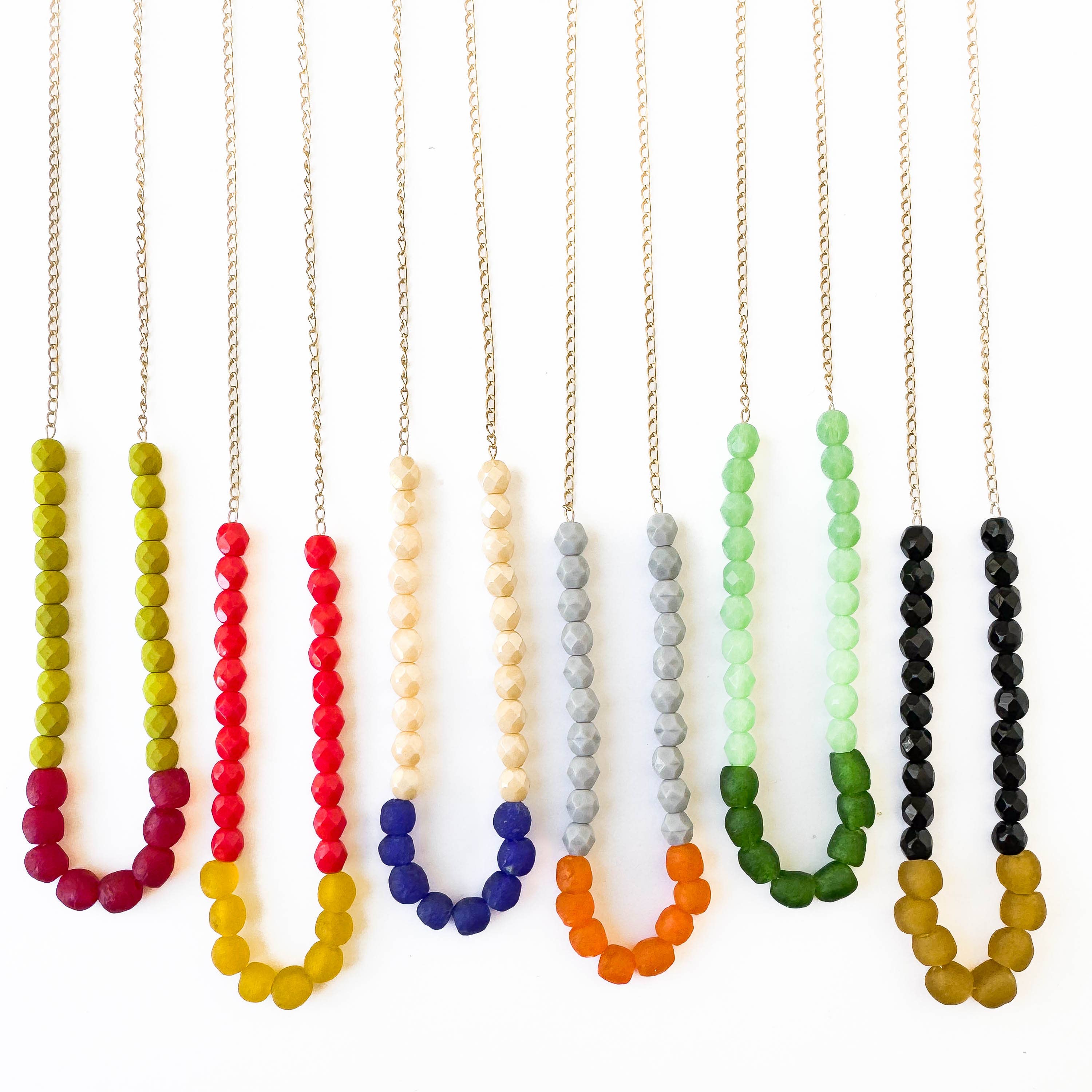 Nest Pretty Things - Wholesale Beaded/Pearl Necklace - New Colors! Recycled African Glass And Mixed Bead Necklace2