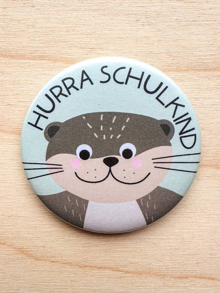 Botão Pin VIVA ESCOLAR Lontra por atacado de StudioSonna