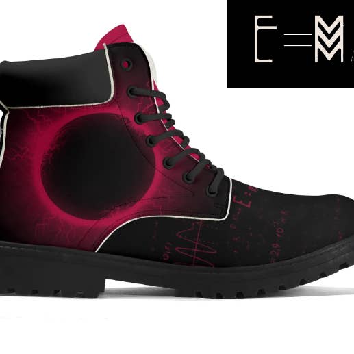 E=M/C2 - Wholesale Boots - Men's - E=M/C2 Men's Black Hole Pink Leather All Season Boots 6