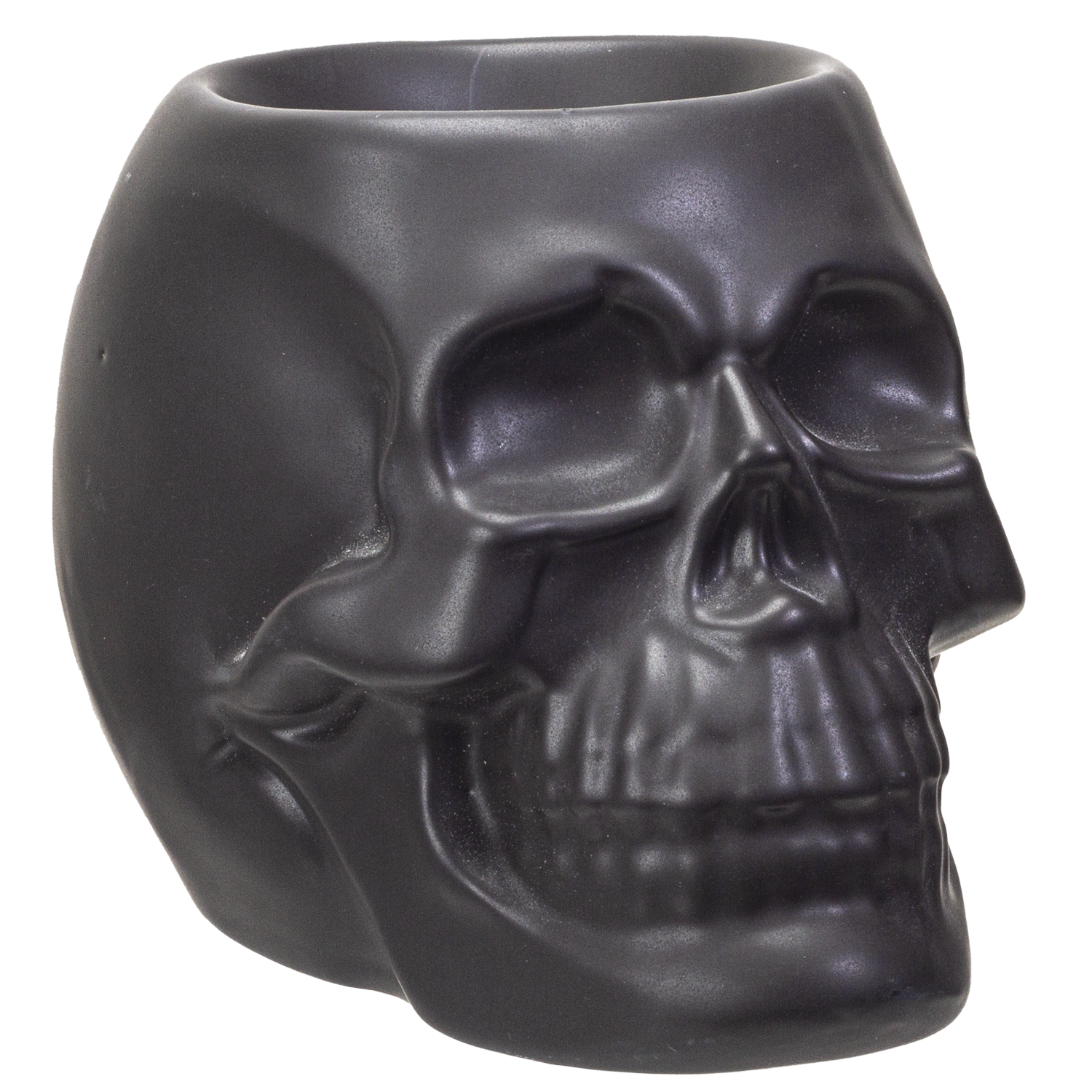 Pacific Trading - Wholesale Oil Warmer - Ceramic Skull Oil Burner Black1