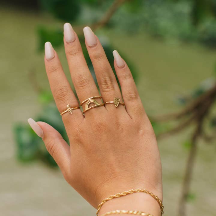 Keiko Jewelry - Wholesale Band/Stacked Ring - Hebrew Shell Ring